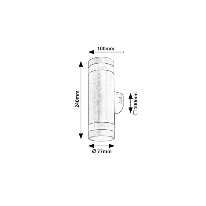 Rabalux - LED Εξωτερικό επιτοίχιο φωτιστικό LED/16W/230V IP65 καφέ
