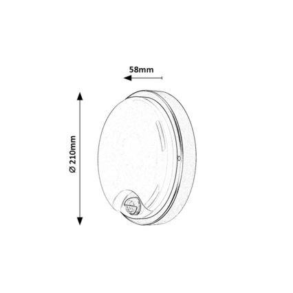 Rabalux - LED εξωτερικό επιτοίχιο φωτιστικό με αισθητήρα LED/18W/230V IP65 μαύρο