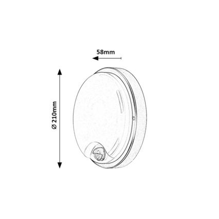 Rabalux - LED εξωτερικό επιτοίχιο φωτιστικό με αισθητήρα LED/18W/230V IP65 λευκό