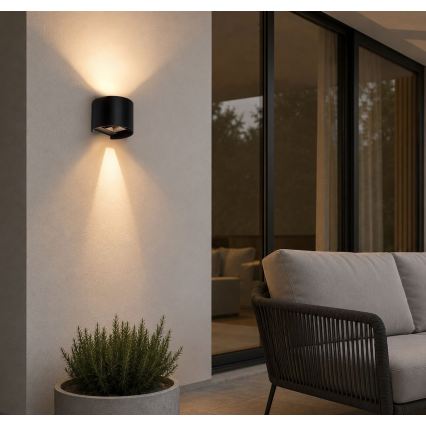 Rabalux - Εξωτερικό επιτοίχιο φωτιστικό LED/5W/230V 2700/4000/6500K IP54 μαύρο
