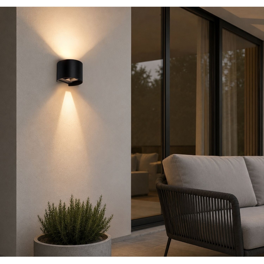 Rabalux - Εξωτερικό επιτοίχιο φωτιστικό LED/5W/230V 2700/4000/6500K IP54 μαύρο