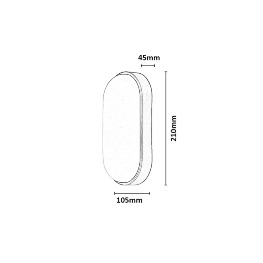 Rabalux - LED Εξωτερικό επιτοίχιο φωτιστικό LED/14W/230V IP54 μαύρο