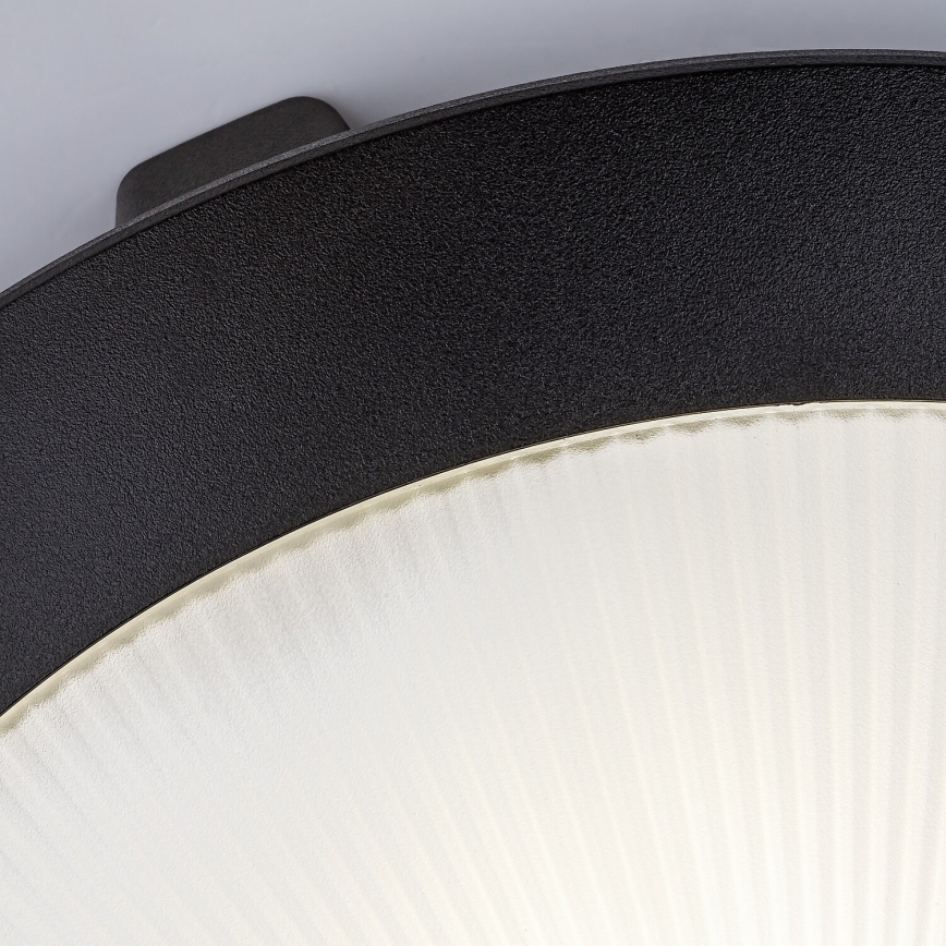 Rabalux - Εξωτερικό φωτιστικό οροφής με αισθητήρα κίνησης 1xE27/9W/230V IP65 Ø 30 cm μαύρο