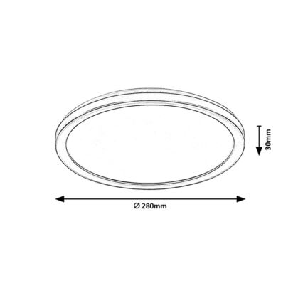 Rabalux - LED Dimmable φωτιστικό οροφής LED/15W/230V Wi-Fi Tuya 2700-6500K IP44 + τηλεχειριστήριο