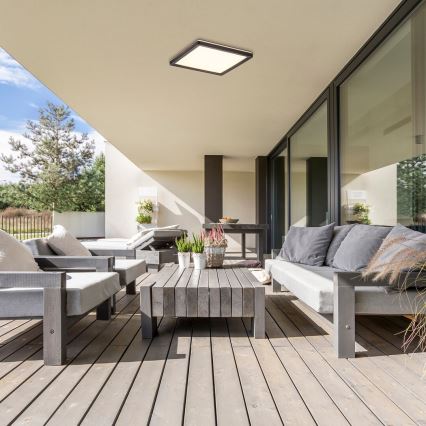 Rabalux - LED Ρυθμιζόμενο εξωτερικό φωτιστικό οροφής LED/15W/230V Wi-Fi Tuya 2700-6500K IP44 + τηλεχειριστήριο