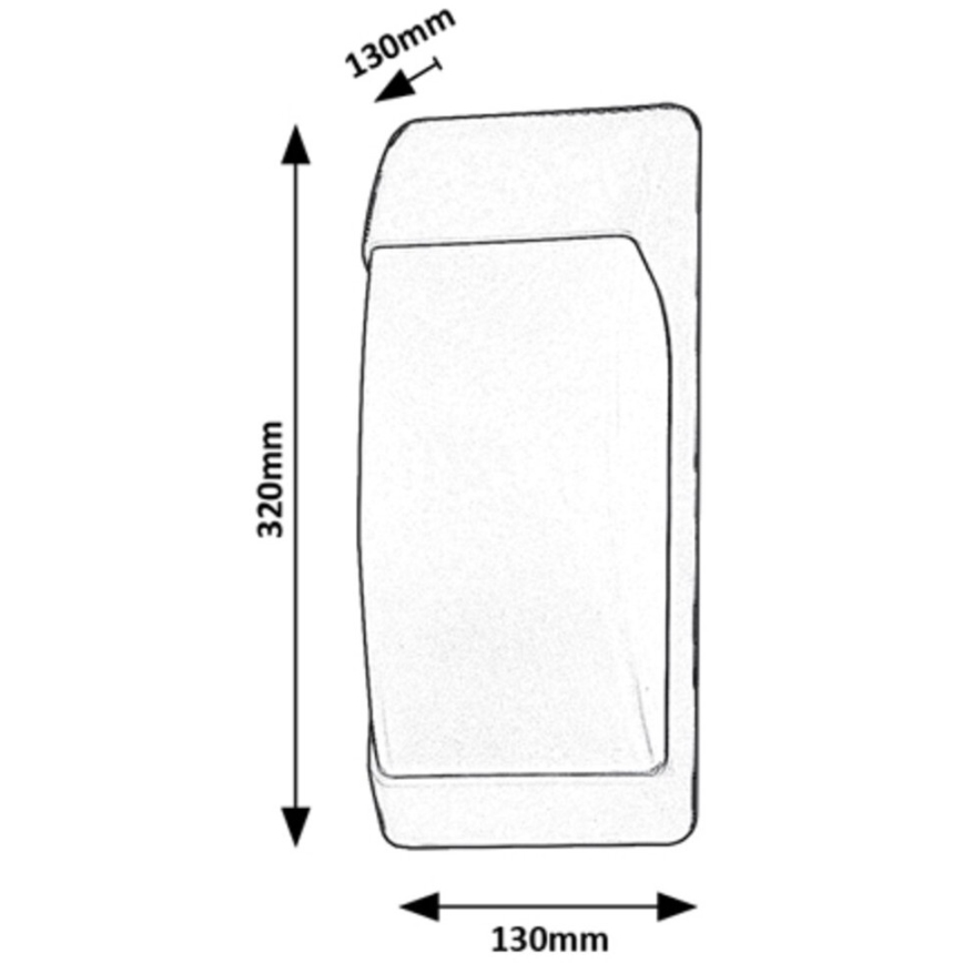 Rabalux - Επιτοίχιο φωτιστικό εξωτερικού χώρου 1xE27/12W/230V IP65