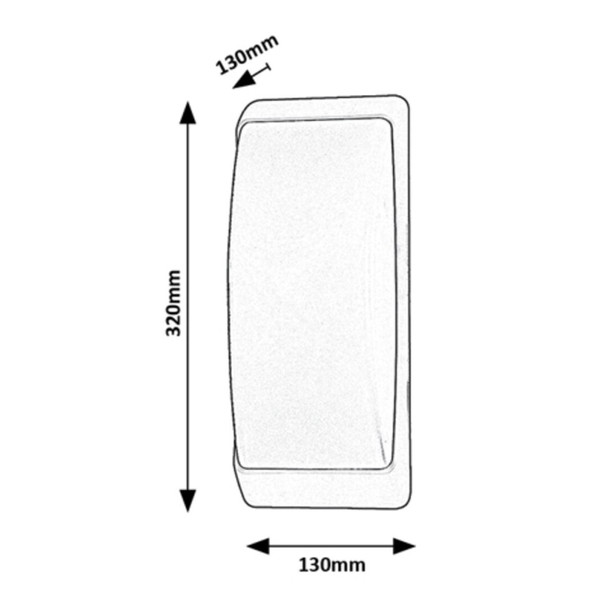 Rabalux - Επιτοίχιο φωτιστικό εξωτερικού χώρου 1xE27/12W/230V IP65