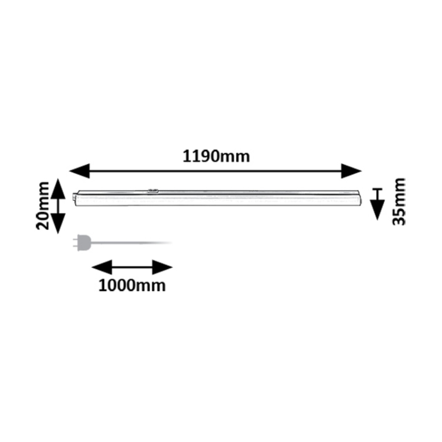 Rabalux - Φωτιστικό πάγκου κουζίνας LED LED/16W/230V 3000/4000K λευκό
