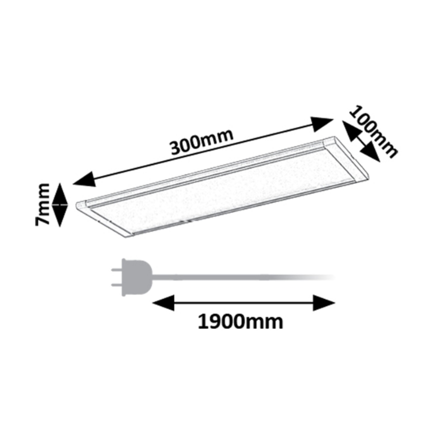 Rabalux - Φωτιστικό πάγκου κουζίνας LED με αισθητήρα LED/6W/230V