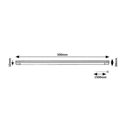 Rabalux - LED Dimmable φωτιστικό πάγκου κουζίνας με αισθητήρα LED/8W/230V 3000K 50 cm