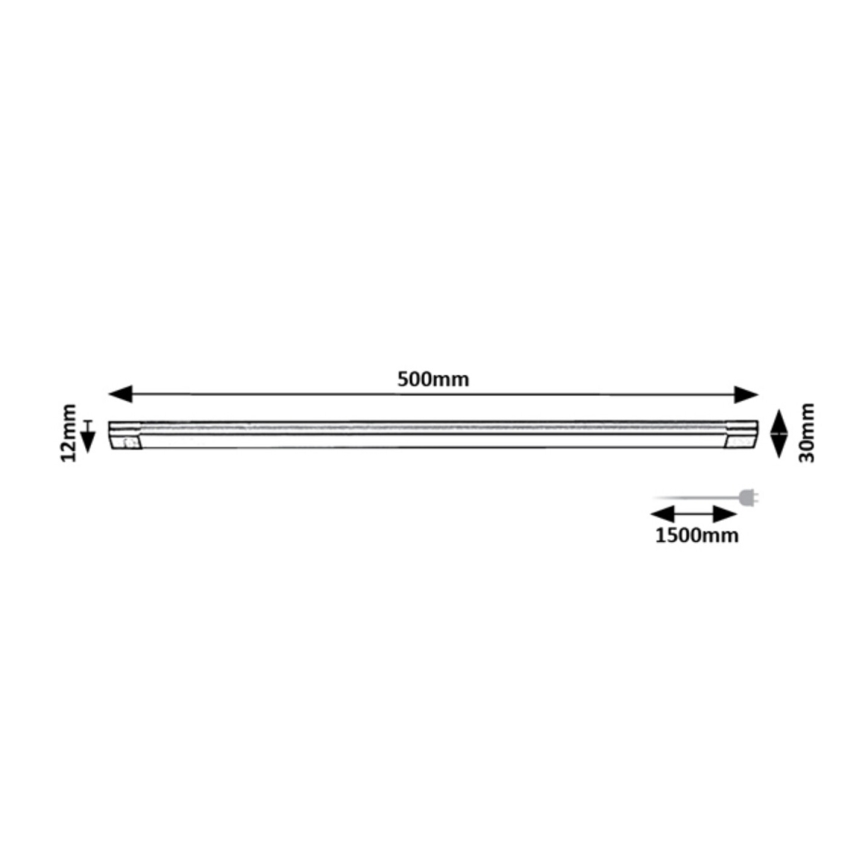 Rabalux - LED Dimmable φωτιστικό πάγκου κουζίνας με αισθητήρα LED/8W/230V 3000K 50 cm