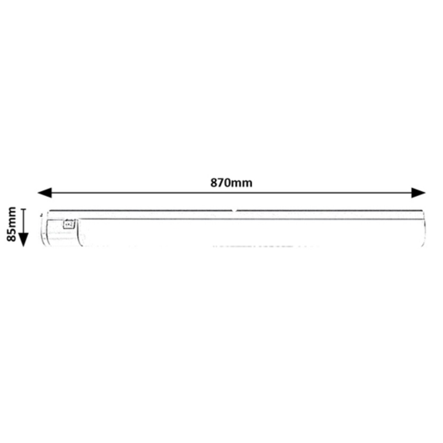 Rabalux - LED φωτιστικό κάτω ντουλάπι με πρίζα LED/20W/230V 4000K IP44 λευκό 87 εκ.