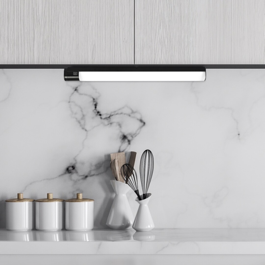 Rabalux - LED φωτιστικό κάτω ντουλάπι με πρίζα LED/20W/230V 4000K IP44 μαύρο 87 εκ.