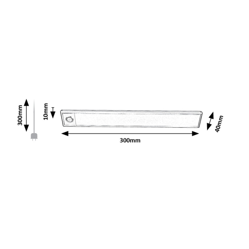 Rabalux 78035 - Επαναφορτιζόμενο φωτιστικό LED για ντουλάπι κουζίνας IVANNA LED/2W/3,7V 4000K