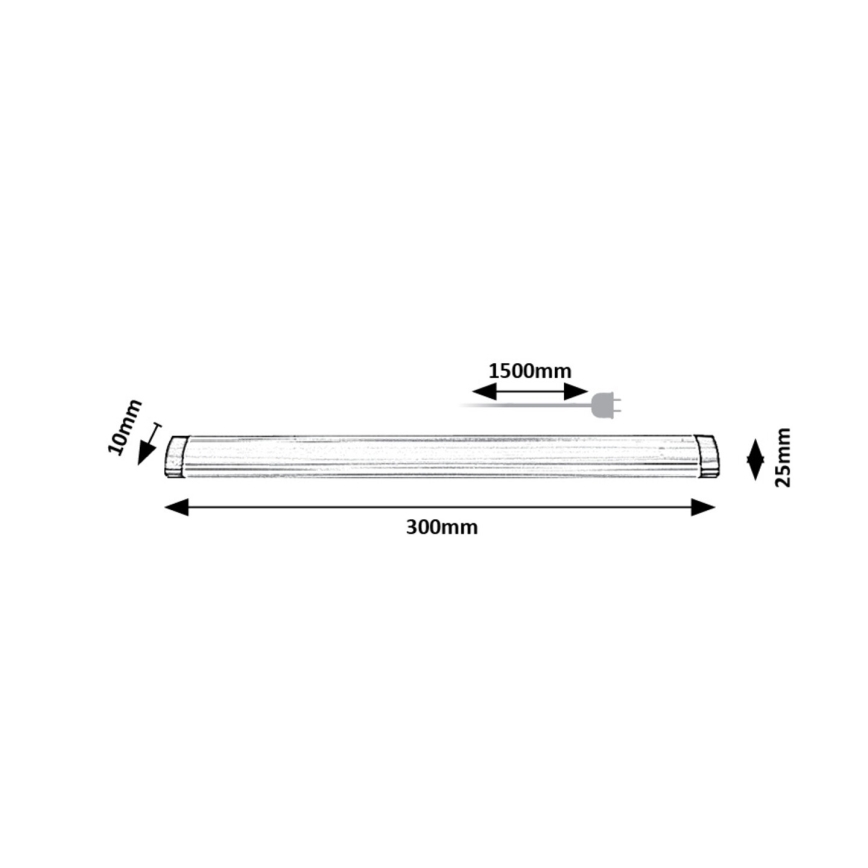Rabalux - LED Dimmable φωτιστικό πάγκου κουζίνας LED/3W/230V 4000K 30 cm