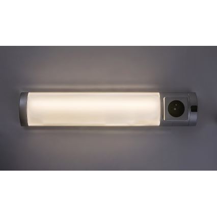 Rabalux - Φωτιστικό LED Κουζίνας για κάτω από τα ντουλάπια με πρίζα LED/5W/230V 4000K 45 cm ασημί