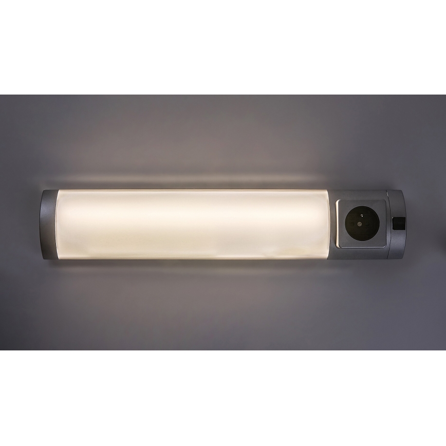 Rabalux - Φωτιστικό LED Κουζίνας για κάτω από τα ντουλάπια με πρίζα LED/5W/230V 4000K 45 cm ασημί