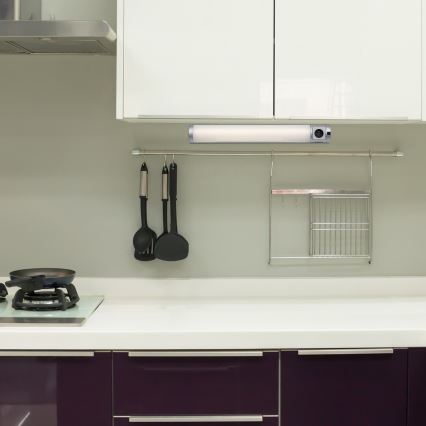 Rabalux - Φωτιστικό LED Κουζίνας για κάτω από τα ντουλάπια με πρίζα LED/8W/230V 4000K 68 cm ασημί