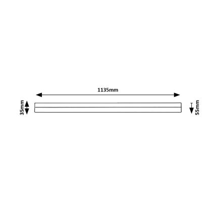 Rabalux - Φωτιστικό πάγκου κουζίναςLED/24W/230V 4000K 113 cm μαύρο