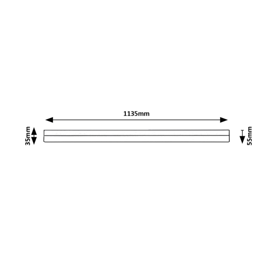 Rabalux - Φωτιστικό πάγκου κουζίναςLED/24W/230V 4000K 113 cm μαύρο