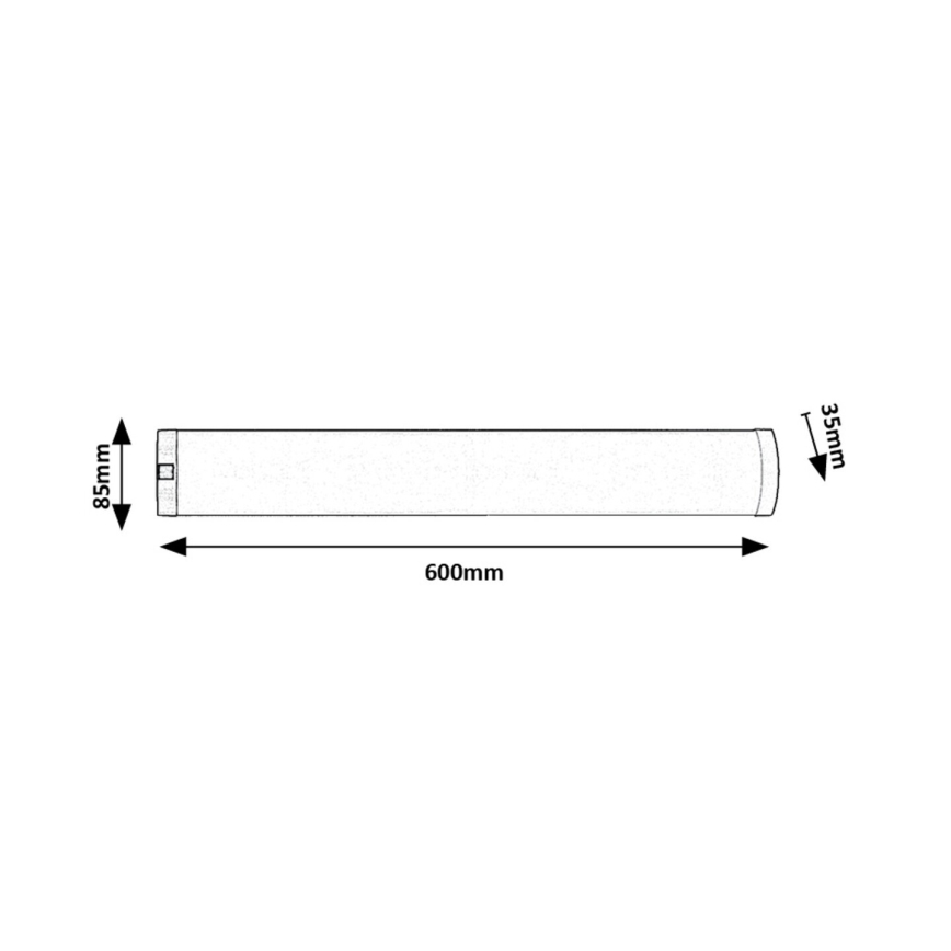 Rabalux - Φωτιστικό πάγκου κουζίνας LED/8W/230V 4000K 60 cm ματ χρώμιο