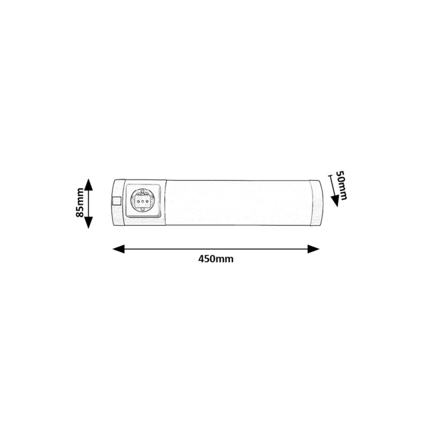 Rabalux - Σποτ ντουλαπιού κουζίνας με συρτάρι LED/5W/230V 4000K 45 cm ματ χρώμιο
