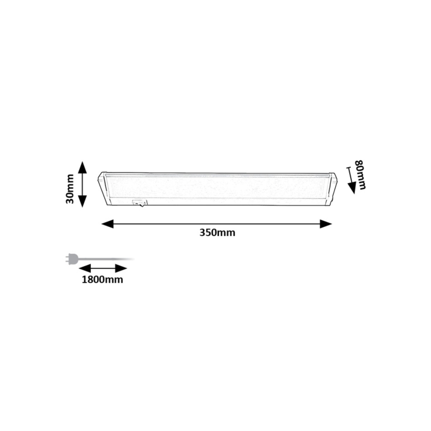 Rabalux  -LED Φωτιστικό πάγκου κουζίνας  LED/5W/230V 4000K λευκό