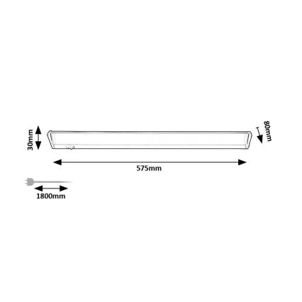 Rabalux - LED Φωτιστικό πάγκου κουζίνας  LED/10W/230V 4000K 57 cm λευκό