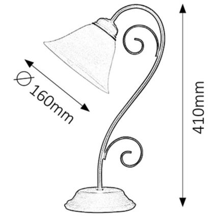 Rabalux 7812 - Επιτραπέζια λάμπα ATHEN 1xE14/40W/230V