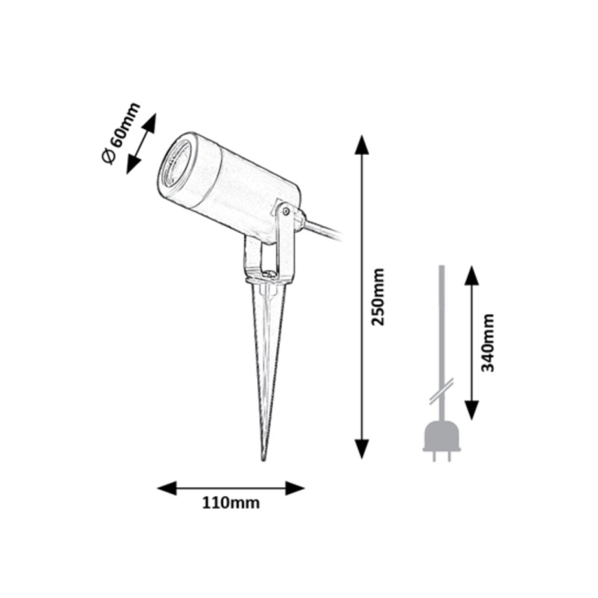 Rabalux - Φωτιστικό εξωτερικού χώρου 1xGU10/4W/230V IP65