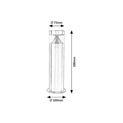 Rabalux - LED Λάμπα εξωτερικού χώρου LED/7W/230V 30 cm IP54