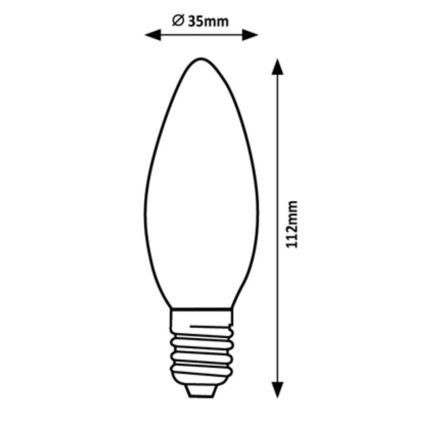 Rabalux - Λαμπτήρας LED C35 E14/2W/230V 3000K Energy class A