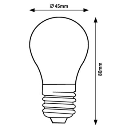 Rabalux - Λαμπτήρας LED G45 E27/2W/230V 3000K Energy class A