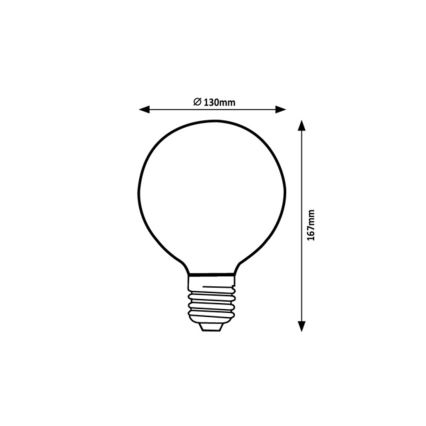 Rabalux - Διακοσμητικός λαμπτήρας LED G125 E27/3W/230V 1800K
