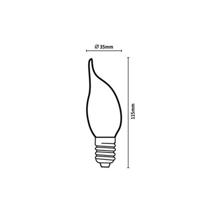 Rabalux - LED λαμπτήρας FILAMENT CF35 E14/6W/230V 4000K