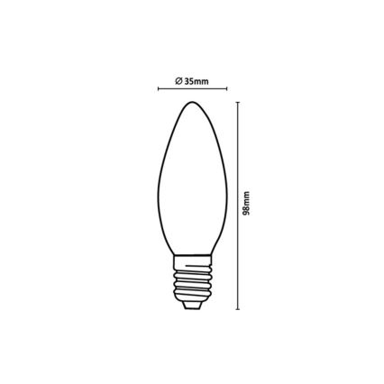 Rabalux - Λαμπτήρας LED FILAMENT C35 E14/4W/230V 4000K