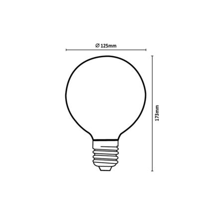Rabalux - Λαμπτήρας LED FILAMENT G125 E27/6W/230V 4000K
