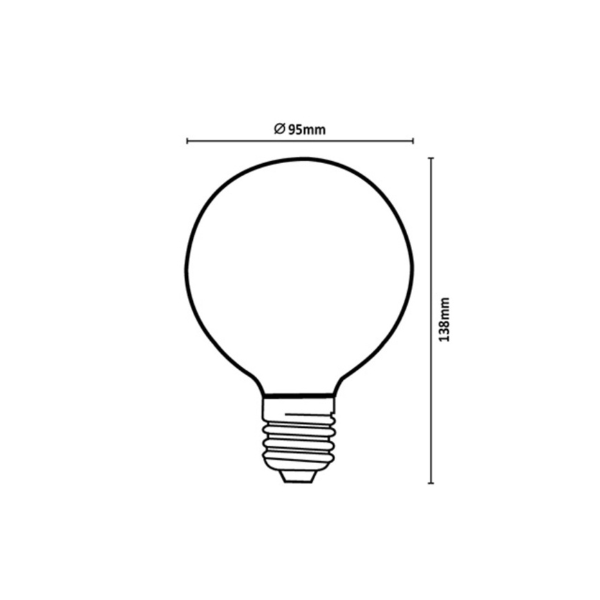 Rabalux - LED λαμπτήρας FILAMENT G95 E27/6W/230V 3000K