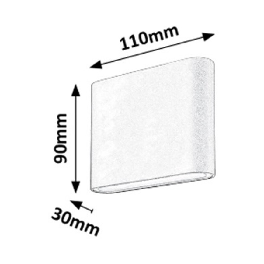 Rabalux - Φως τοίχου εξωτερικού χώρου LED 2xLED/3W/230V IP54 3000K