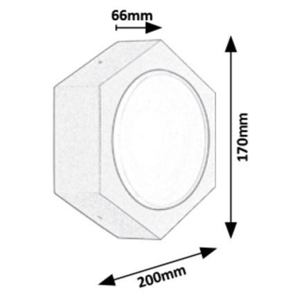 Rabalux - Φως τοίχου εξωτερικού χώρου LED LED/9W/230V IP54 680lm 3000K