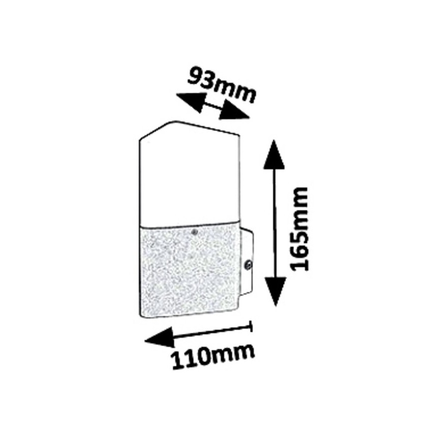 Rabalux 7988 - Φως τοίχου εξωτερικού χώρου ZADAR 1xE27/15W/230V IP44