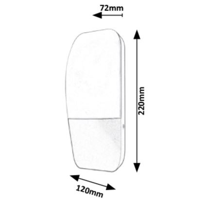 Rabalux - Φως τοίχου εξωτερικού χώρου LED LED/10W/230V IP65 800lm 4000K