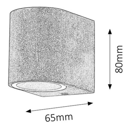 Rabalux - Φως τοίχου εξωτερικού χώρου 1xGU10/35W/230V IP44
