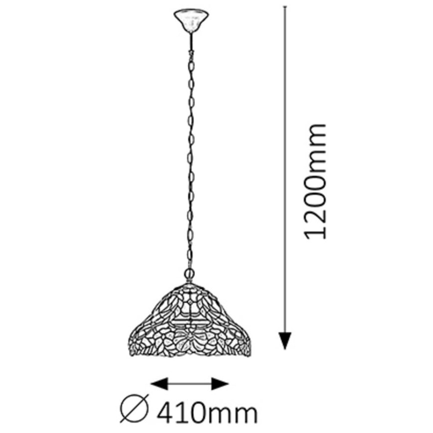 Rabalux - Tiffany βιτρό πολύφωτο 2xE27/60W/230V