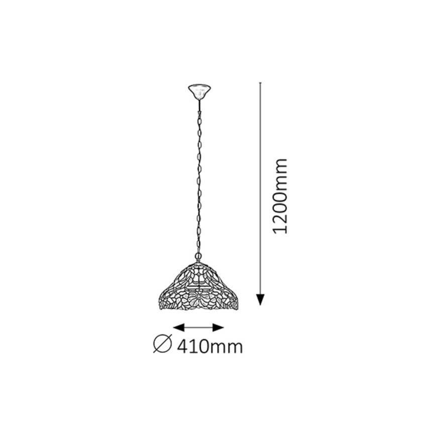 Rabalux - Tiffany βιτρό πολύφωτο 2xE27/60W/230V
