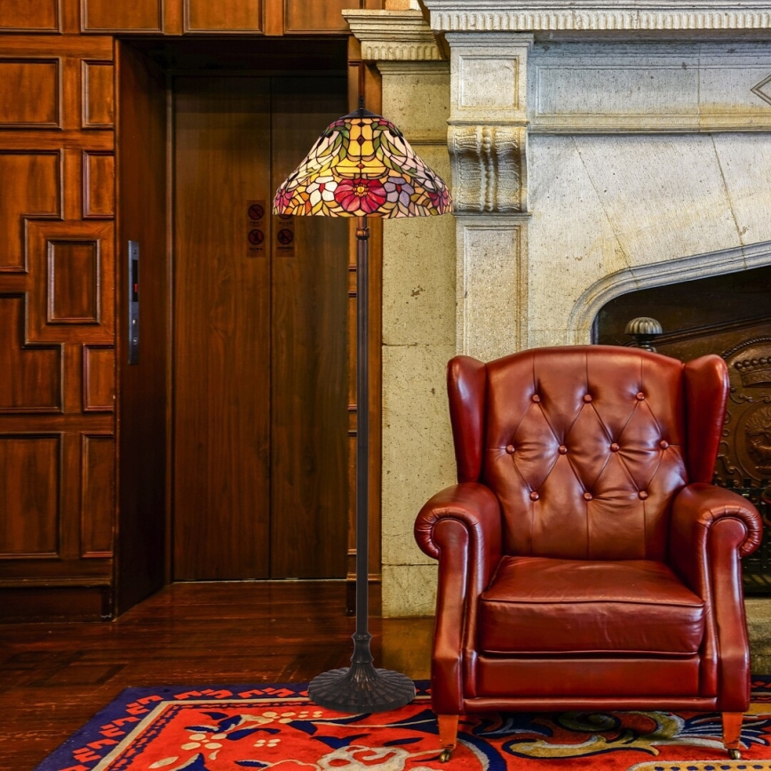 Rabalux - Tiffany επιδαπέδια λάμπα βιτρό 2xE27/60W/230V