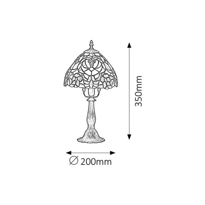 Rabalux - Tiffany επιτραπέζια βιτρό λάμπα 1xE14/40W/230V