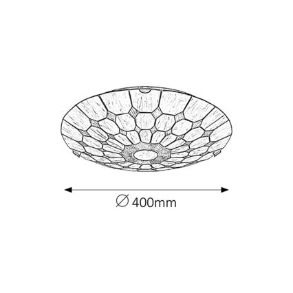 Rabalux - Γυάλινο φωτιστικό οροφής Tiffany 2xE27/60W/230V δ. 40 cm
