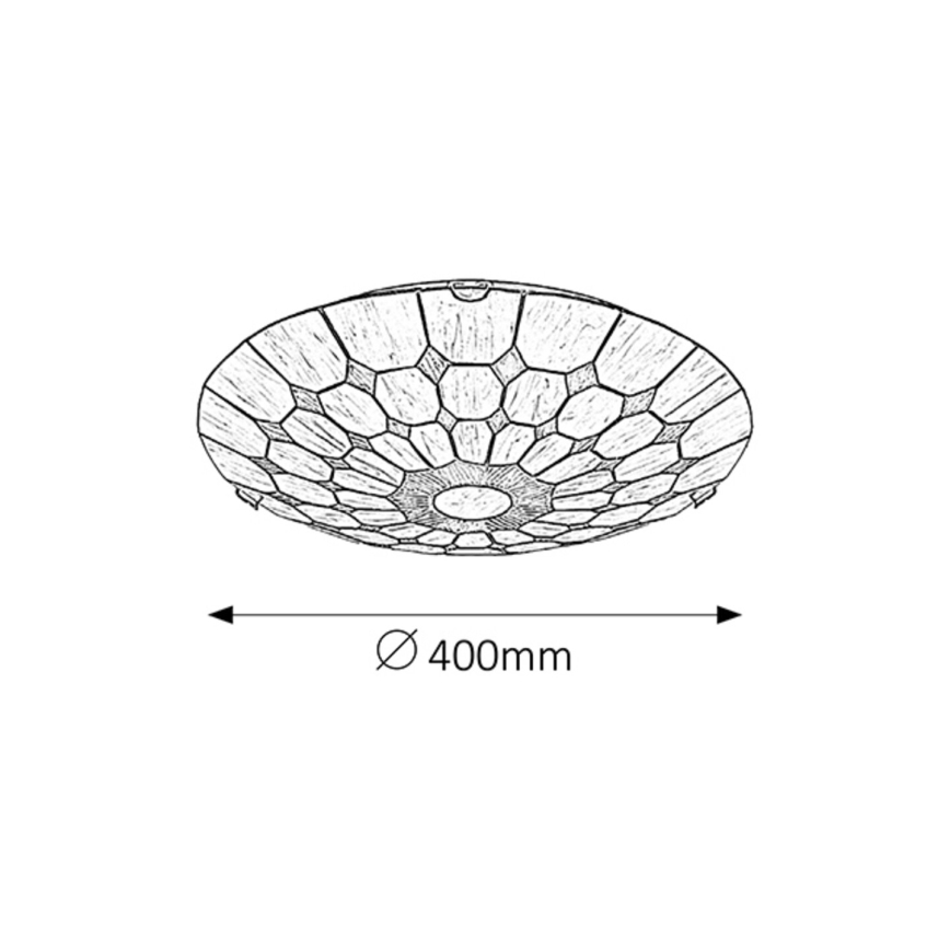 Rabalux - Γυάλινο φωτιστικό οροφής Tiffany 2xE27/60W/230V δ. 40 cm