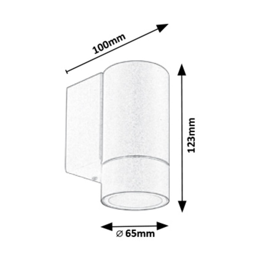 Rabalux - Φως τοίχου εξωτερικού χώρου 1xGU10/10W/230V IP54 γκρι
